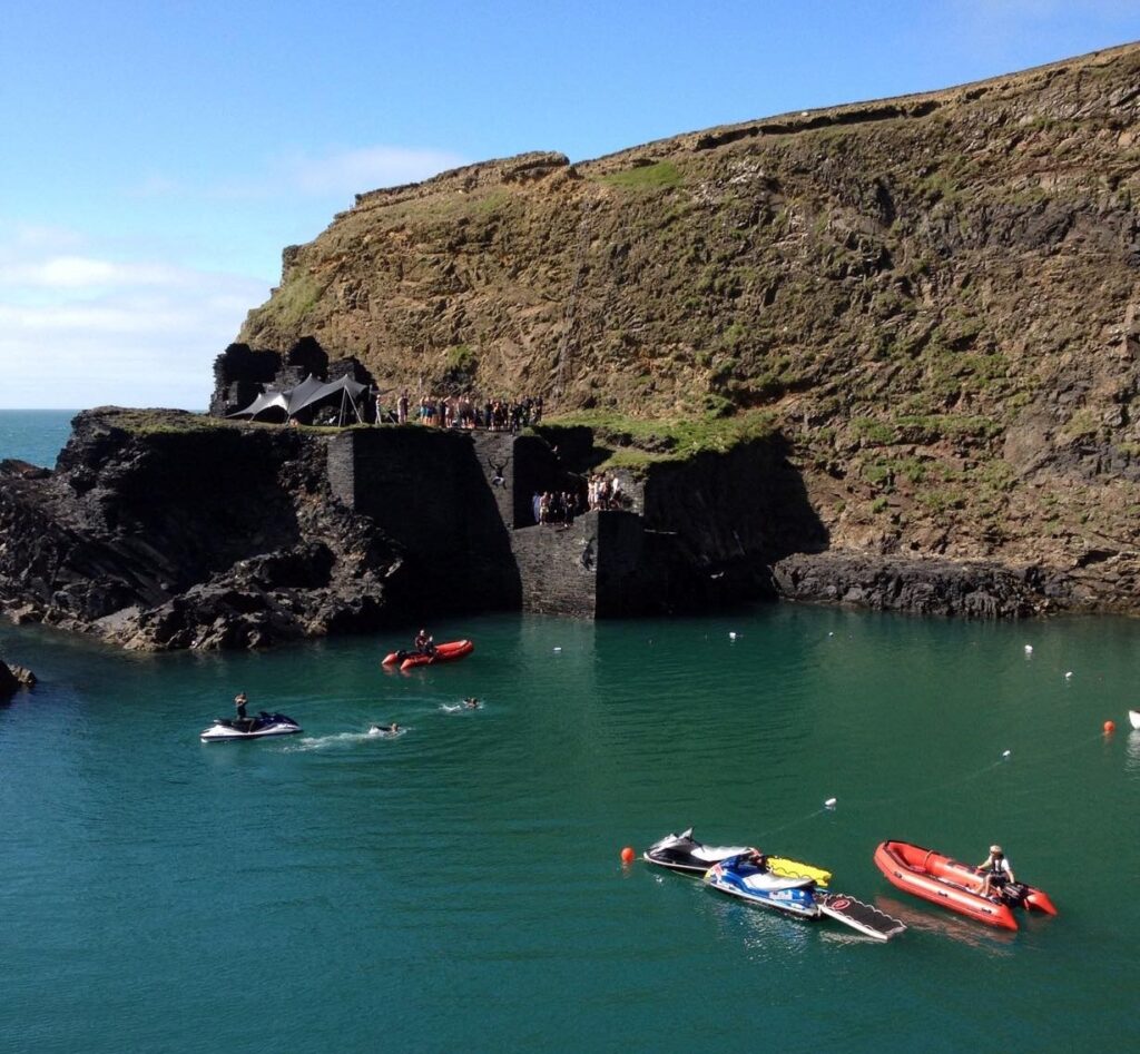 Abereiddi Blue Lagoon near St Davids Pembrokeshire